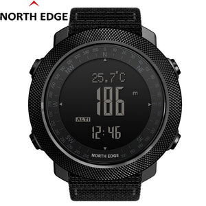 NORTH EDGE Apache3 jam tangan lelaki Men Sport Outdoor Watch Waterproof 50M Military Army Watch Running Swimming Altimeter Barometer Compass WATCH