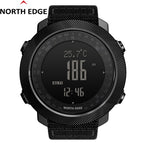 NORTH EDGE Apache3 jam tangan lelaki Men Sport Outdoor Watch Waterproof 50M Military Army Watch Running Swimming Altimeter Barometer Compass WATCH