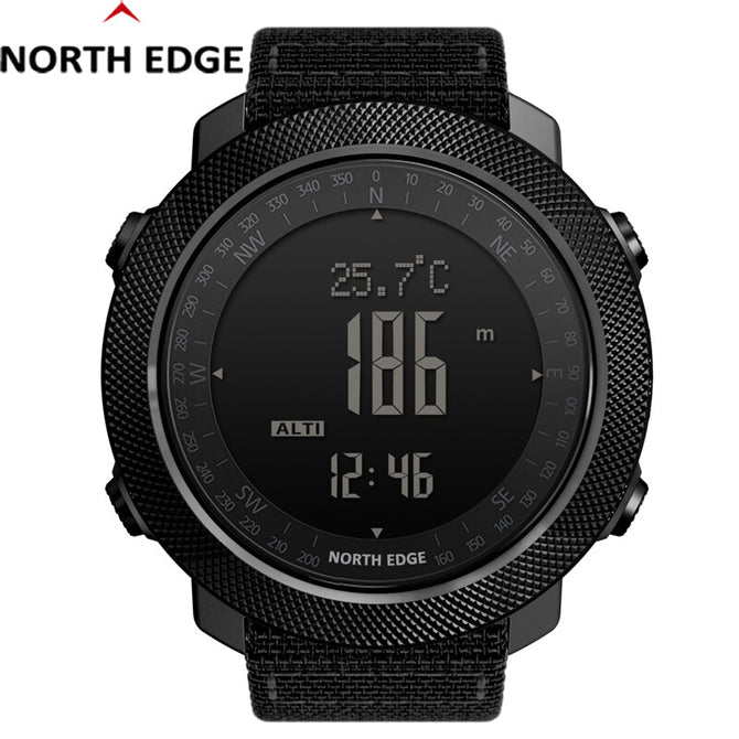 NORTH EDGE Apache3 jam tangan lelaki Men Sport Outdoor Watch Waterproof 50M Military Army Watch Running Swimming Altimeter Barometer Compass WATCH