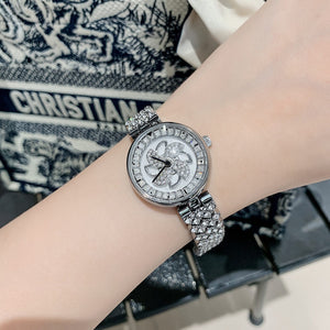 DINIMI 8242 2022 New Women's Watch Water Diamond Luxury Watch Women's Waterproof Rotary Dial Quartz Women's Watch