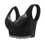 PLUS size Bra gathering beautiful back no steel ring lace wrap bra vest underwear one cup seamless sleep bra vest