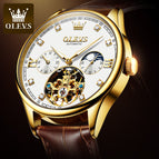 OLEVS Watch for men Automatic Mechanical Watch Fashion Trend Skeleton Flywheel Business Men's Watch 3601