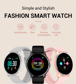 North Edge Color screen round full touch smart watch man and women heart rate blood oxygen detection sleep reminder watch NL02