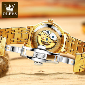 OLEVS Men's Watch Automatic Mechanical Watch Hollow design Watch Men's Watch 9901 steel