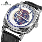 New Forsining Men's Fashion Casual Dragon Tiger Leopard Pirate Pattern Automatic Mechanical men business Watch SLZe255