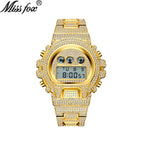 MISSFOX diamond multi-function fashion electronic watch high-end waterproof men's watch v304