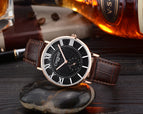CHENXI Couple's Watch Men's Watch 076b Ultra-Thin Fashion Watch Women's quartz casual watch CX-076B leather