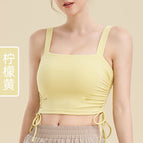 Yoga top Running Exercise Vest Square Collar Back Shaping Padded Quick-Drying Yoga Clothes Vest Women's Sportswear T-shirt MZ30
