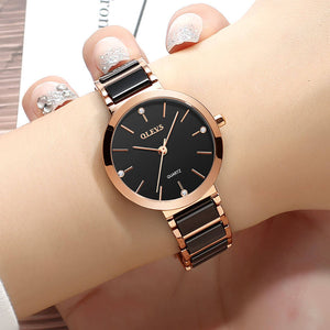 OLEVS 5877 fashion quartz women's watch Jam tangan perempuan waterproof women's Casual watch
