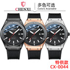 Chenxi Transparent base Calendar Men's Watch Live Broadcast Best-Seller on Douyin Silicone Band Fashion Quartz Watch Men CX0044