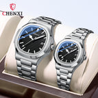 Chenxi Hot Selling Product Steel Watch Couple Luminous Waterproof Simple Fashion Business Calendar Men's and Women's Quartz Watches CX-8222