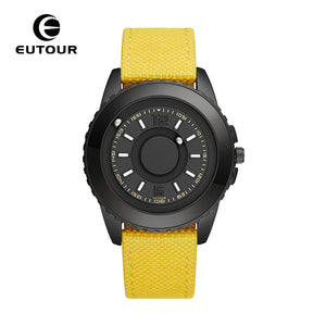 EUTOUR E027 Fashion student steel ball net red simple men and women fashion sports quartz watches canvas Tiktok watch with box gift for father