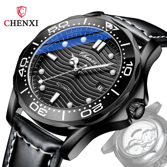 Chenxi mechanical watch men's watch automatic calendar luminous waterproof fashion high-end business men's watch CX-8817