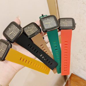 TICTOC new Korean version of large dial ladies square table neutral trend fashion watches femininity ins