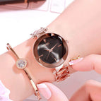 GEDI 81003 Fashion Casual Watch Korea style Women Elegant Luxury Stainless Steel Waterproof Ladies Diamond Rhinestone Analog Quartz Wristwatch