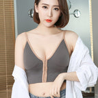 PLUS SIZE Front buckle bra sling underwear contrast color vest female summer big U beautiful back small seamless Bra