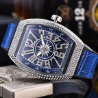 Watch for men FM Barrel-Shaped Quartz Watch Frank Diamond-Embedded Starry Waterproof Watch in Stock 8122
