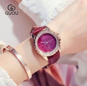 Guou 8205 Ladies Watch New Fashion Relogio Feminino Luxury Bracelet Women's Watches Women Watches Diamond Clock