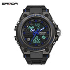 SANDA Professional Military Mens Sports Watches Digital LED Army Dive Watch Men Fashion Casual Electronics Wristwatches