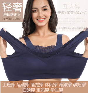 Plus size sports bra anti-glare anti-slip women's sleep bra yoga women's underwear no steel ring