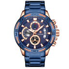 WWOOR 8879 Men's Steel Quartz Watch Rope Six-Pin Multi-Functional Watrproof Watch Code Watch 8879