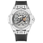 KIMSDUN New Fashion Transparent Silicone Couple Watch Men's and Women's Waterproof Quartz Watch K-1981B