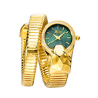 MISSFOX Watch Ladies Fashion Trend Unique Diamond Snake Watch Bracelet 2808