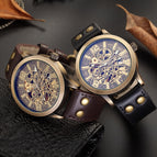 Men watch Fashion Casual Bronze Retro Hollow luminous Mechanical Automatic men Watch SH54