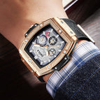 New ONOLA ON6825 Watch for men Multifunctional Quartz Watch Men's Leather Waterproof Watch