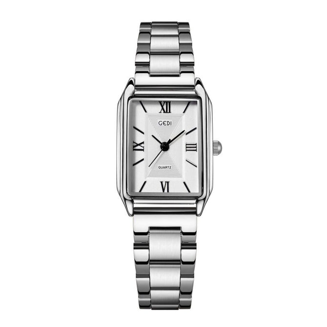 GEDI Classic Simple Square Watch Women's Ins Style Niche Affordable Luxury Fashion High Sense Korean Style All-Matching Women's Watch 51142