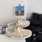 Canvas shoes lattice style skateboard shoes men and women couple shoes street sneakers students all-match shoes 257