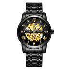 KIMSDUN fashion double-sided hollow automatic mechanical watch men's watch men's watch waterproof business men's casual watch K-1973A