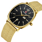 Reward Men's Watch Business Square Men's Watch Waterproof Date Week Double Calendar Quartz Watch