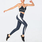 Women yoga suit sports Bra high waist long pants running dancing clothing y26s6899 + y26k7080