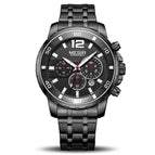 MEGIR 2068 Luxury Business Wrist Watch Men Brand Stainless Steel Chronograph Quartz Mens Watches Clock Hour Time Relogio Masculino