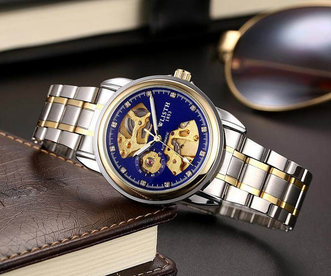 Fashion Hollow Men's Watch Waterproof Luminous Business Belt Through Bottom Fully Automatic Mechanical Watch 1001