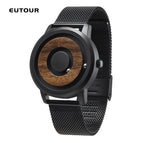 EUTOUR E019 Popular solid wood dial, simple magnetic steel ball fashion concept watch, parallel steel ball young students' men's watch women's watch popular watch male casual watches