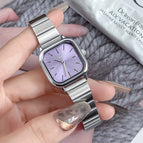 EAVANLIN Women's watch minority steel band watches temperament simple small green watch student green small square watch