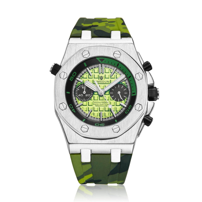 KIMSDUN men's watch fashion multi-functional silicone sports waterproof quartz business watch K-1223B