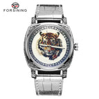 New Forsining Men's Fashion Casual Dragon Tiger Leopard Pirate Pattern Automatic Mechanical men business Watch SLZe255