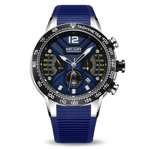 Relogio Masculino MEGIR 2106 Men Watches Silicone Sport Chronograph Quartz Luxury Brand
