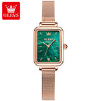 OLEVS Fashion Casual Women Quartz Watch Girl Wristwatch Waterproof Import Movement Watch small green table lady watch casual