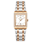 WWOOR Women's watch Waterproof Square SteelQuartz Watch Diamond Leisure Fashion Women's Watch 8858L
