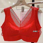 Plus size Beautiful back Bra women collection gathering top V-neck vest-style bra thin sports Bra 5790