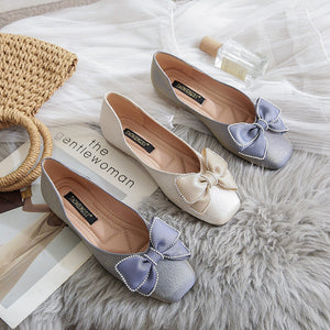 Women's shoes 2022 cnew soft leather soft sole shallow mouth square toe flat single shoes female large size pregnant women shoes 555-17
