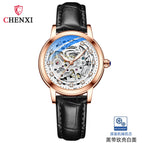 Chenxi new watch women's fashion diamond-encrusted waterproof automatic hollow mechanical watch watch CX-8830