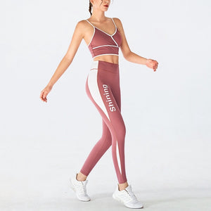 Women yoga suit sports Bra high waist long pants running dancing clothing y26s6899 + y26k7080