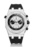 KIMSDUN men's fashion two-eye silicone waterproof automatic mechanical watch sports watch K-1223A