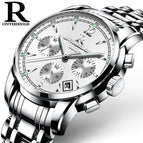 Ontheedge rzy026 steel case steel strip multi-functional steel watch men's genuine quartz 6-pin wholesale business Watch