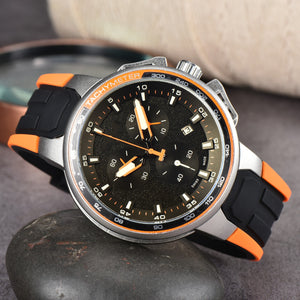 2023 New men watch Hot Sale Three-Pin Fashion Casual Men's Tape calendar casual Watch 45613